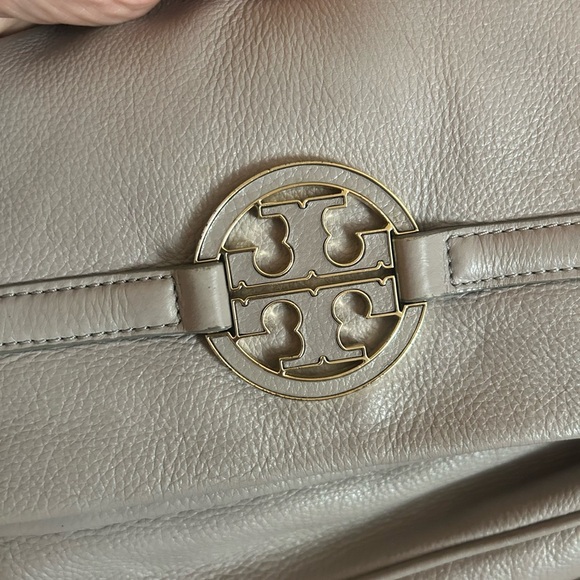 Tory burch foldover amanda crossbody gray bag - Picture 4 of 9